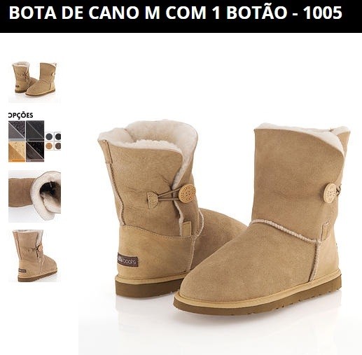 bota com pelo de carneiro